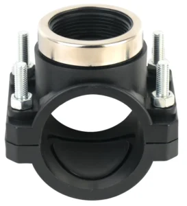 PP Compression Fittings Pe Tapping Saddle Plastic Clamp Saddle Adapter Threaded Hdpe Clamp Saddle PN 10 BAR