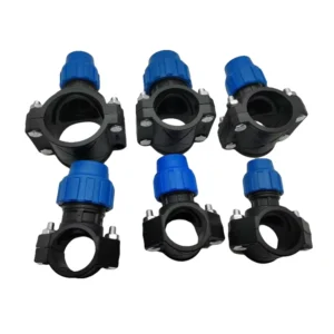 PP Compression Fittings Saddle Clamp 50*25mm for Agricultural Irrigation