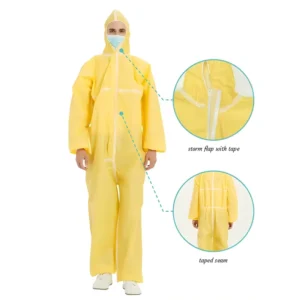 PP Coverall Plus PE Coated Customizable Medical Protective Clothing Disposable Dustproof Coverall