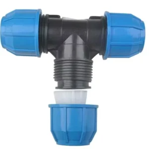 PP Pipe Smooth Tee Agricultural Irrigation Compression Fitting PN16 16mm 110mm ISO9001 CE Certified 50 Year Warranty Corrosion