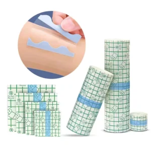 PU Medical Fixation Film Roll Transparent Waterproof Breathable Adhesive Dressing OEM Bulk