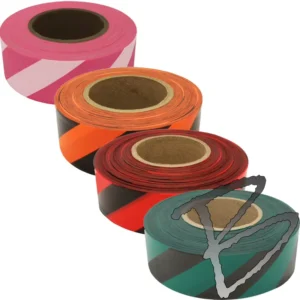 PVC Tape Custom Color Printed Flagging Tape Striped Dotted Design Double Sided Rubber Pressure Sensitive Adhesive