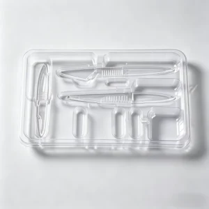PVC Vacuum Formed Medical Tray for Surgical Scalpel Kit ISO13485 Certified Custom Layout