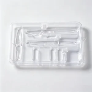 PVC Vacuum Formed Medical Tray for Surgical Scalpel Kit ISO13485 Custom Layout