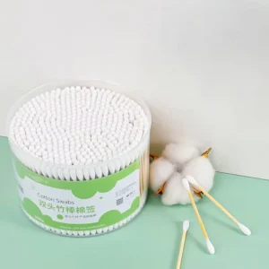 Packaged Double ended Disposable Cotton Swabs for Makeup Removal and Cleaning. Bagged Baby Cotton Swabs for Cleaning Ears