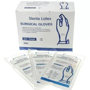 Packaged Pairs Disposable Medical Grade Sterile Surgical Latex Gloves 6mil Thick Textured Powder Free EN ISO 374 Safety Gloves