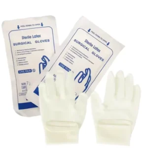 Packaged Pairs Disposable Medical Grade Sterile Surgical Latex Gloves 6mil Thick Textured Powder Free Safety Gloves