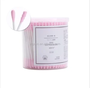 Paper Cotton Swabs Qtips for Daily Use in Plastic Box
