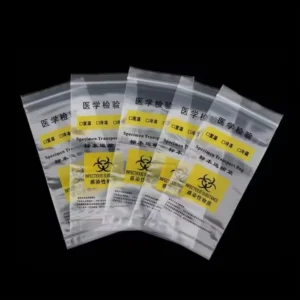 Pathological Biological Safety Ziplock Medical Specimen Sample Transport Biological Specimen CRO 95kpa Label Sterilization Bag