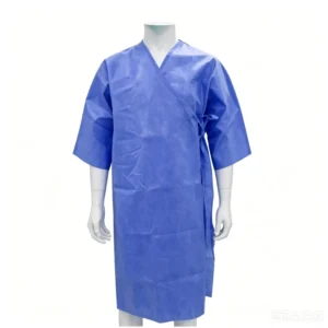 Patient Clothing Lab Gown Disposable Medical Surgical Isolation Gown Protective Gown With Short Sleeve