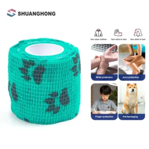 Pattern Printed Elastic Self-adherent Sweat Water Resistant Sports Wrap Bandage Soft Comfortable