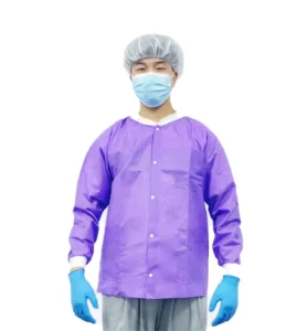 Personal Protective Lab Coat Medical Scrubs Hospital Nursing Uniforms Disposable Nonwoven Lab Jackets