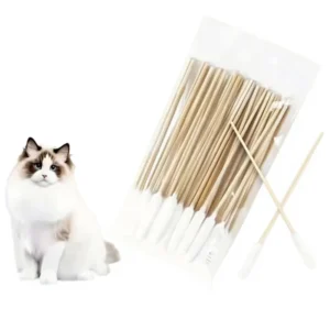 Pet Cotton Swabs Large Single Ended Tips Ear Cleaning Specialized for Cats & Dogs Thick Long Rods Disposable Cleaning Swabs