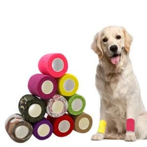 Pet Vet Tape Wrap Self Adherent Rap Tape Dog Horse Bandage Printed Elastic Adhesive Tape Flex Cohesive Bandage