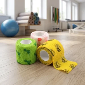Pet Vet Wrap Cohesive Bandages Self Adhesive Bandage Non woven Elastic Sports Bandages for Wrist and Ankle Sprains Swelling