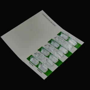 Pill Blister Tray and Paper Card for One Week Dose Cold Seal Medication Blister Pack