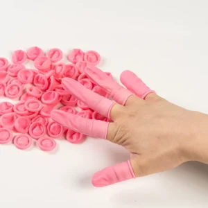 Pink Disposable Latex Safety Gloves Anti Static Thick Opera Length Cleanroom Use Silicone Free Powder Free