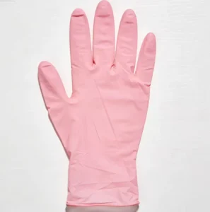 Pink Nitrile Gloves Heavy Duty Safety Work Gloves