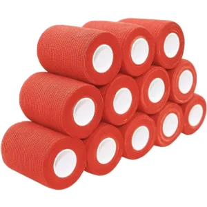 Pink Non-Woven Cotton Latex Self-Adhesive Cohesive Sports Tape for Athletes Bandages