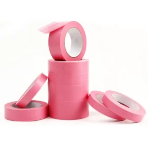 Pink Paper Tape Paint Color Separation Masking Tape Waterproof Non Residue Adhesive UV Resistant Washi Paper Tape