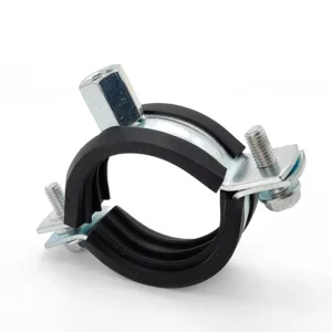 Pipe Bracket Clamps Zinc Plated Copper HDPE Pipe Double Saddle Clamp Saddle Clamp Lock Pipe Saddle with Rubber