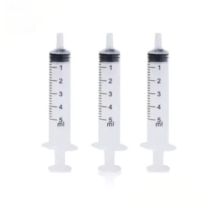 Plastic Medical Disposable 5ml Syringe Without Needle