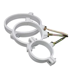 Plastic PP Clamp for Pipe with Thread Rod Adjustable Pipe Clamp Tube Trunking Fastening Brace Saddle Holder Pipe Clamp Support