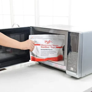 Plastic Reusable Poly Microwave Disinfection Sterilization Bags Heat Resistant Steam Bag for Breast Pump Bottle Travel