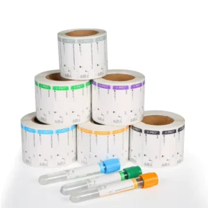 Plastic Thermal Labels Blood Bag Test Tube Collection Low Temperature Lab Tube Sticker Labels Packed Cartons