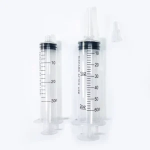 Plastic Two Part 1ml 10ml 20ml 50ml 200ml Syringe Sterile With Luer Lock Tip for Lab Use