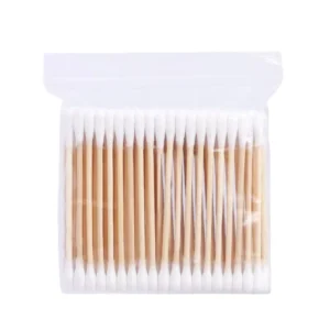 Plastic Wooden Stick Cotton Swab Double Headed Disposable Cotton Swab Ear Makeup Remover Cotton Swab