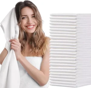 Plus Size Disposable Nonwoven Hair and Bath Towels for Adults Soft Square Tissues for Beauty Salons Hotels and Travel
