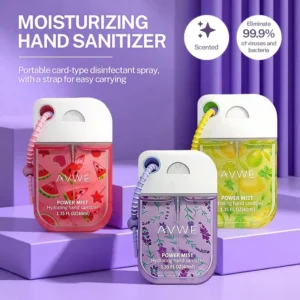 Pocket Portable Waterless Fruit Mineral Hand Sanitizer Scented and Custom Solid Hand Sanitizing Spray