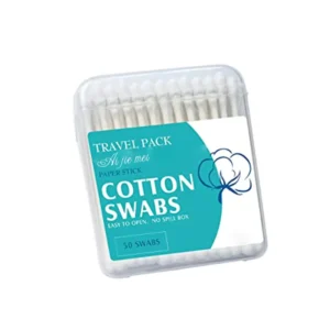 Pointed Tip 100% Cotton Plastic Buds Ear Cleaning Sticks Qtips Cotton Swabs 500 Ct 4mm Head Diameter