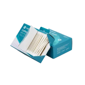 Pointed Tip Eco friendly Cotton Bud 200pcs Paper Stick Cotton Swab with Side opening Paper Box