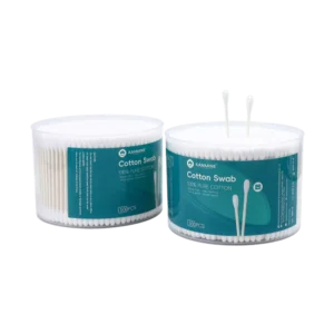 Pointed Tip Eco friendly Double Round Tip Cotton Swab 500pcs Paper Stick Cotton Bud with pp Box