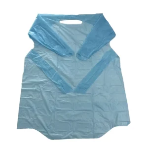 Polyethylene Thumb Loop Fluid protection Gowns Apron style Neck Impervious Long Sleeve Full Apron Disposable CPE Isolation Gown