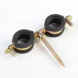 Popular Type M6 Double Pipe Clamp and Rubber Single&double Quick Pipe Clip With Rubber M6 Pipe Supporting