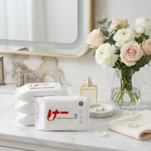 Portable Disposable Antibacterial Sanitizing Natural Herbal Moisturizing OEM Private Label Ladies Sanitary Wet Wipes