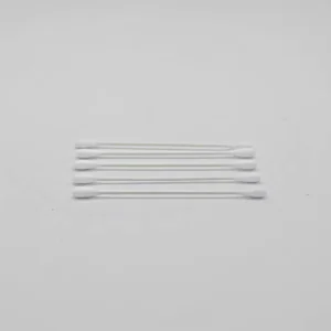 Portable Hygienic Double Round Head Wood Stick Daily Care Cotton Swabs