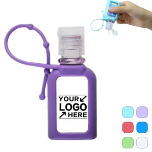 Portable No Rinse Hand Sanitizer With Silicone Holder Convenient Travel Size for On the Go Use