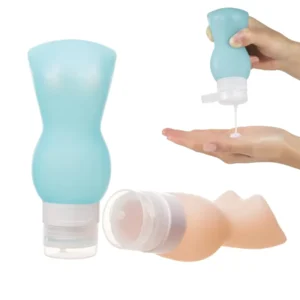 Portable Refillable Leak Proof Travel Bottles 3.2 oz 100ml Reusable Squeeze Silicon Travel Size Lotion Bottle for Cosmetics