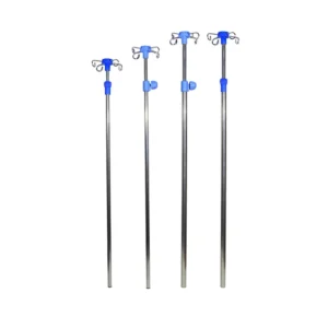 Portable Stainless Steel Infusion Rod Adjustable Height 100 195cm 4 Hooks Intravenous Drip Holder for Hospital Home Care Clinic