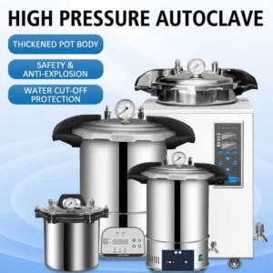 Portable Stainless Steel Sterilizer Pressure Steam Autoclave Automatic Vertical Small Laboratory 12L/18L/24L 126
