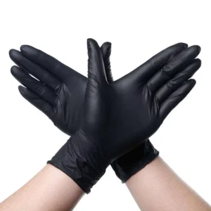 Powder Free Black Nitrile Gloves for Food Grade Waterproof Hypoallergenic Disposable Work Safety