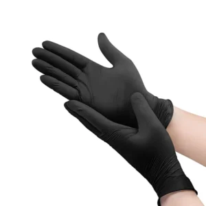 Powder Free Food Grade Work Hand Medical Black Disposable Nitrile Gloves