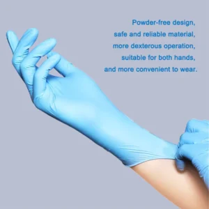 Powder Free Food Grade Work Hand Medical Black Disposable Nitrile Gloves