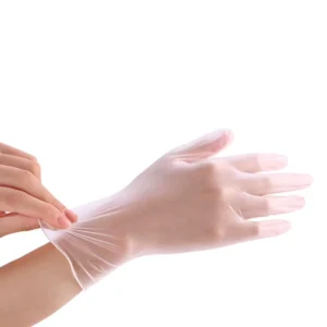 Powder Free Nitrile Disposable Safety Gloves Transparent