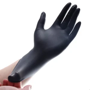 Powder Free Nitrile Gloves Black Food Grade Waterproof Anti Slip for Screen Anti Cut Anti Static 9inch Disposable Work Safety