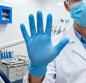 Powder Free Nitrile Gloves Disposable Dental Examination Gloves Blue Medical Dental Gloves